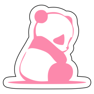 Sad Panda Sticker (Pink)